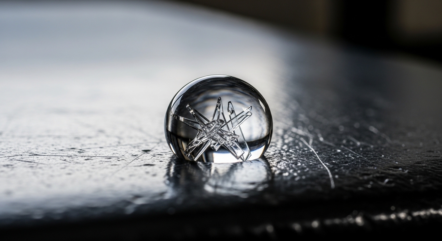 A microscopic diagram showing how plastic chemicals act as mimics to block cellular receptors.